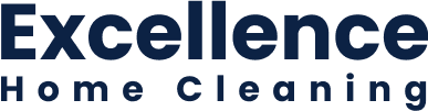 Excellence Home Cleaning logo in dark blue.